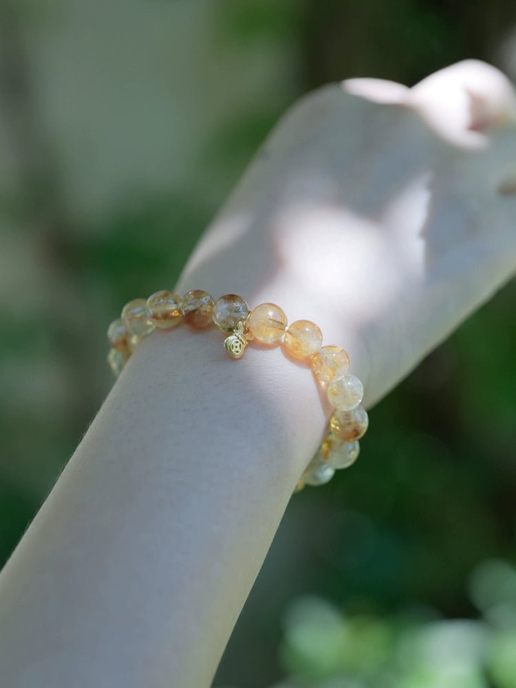 Bao Mi Boomy Natural Citrine Bracelet Silver Plated 24K Gold Career Couple Bracelet Birthday Valentine's Day Gift