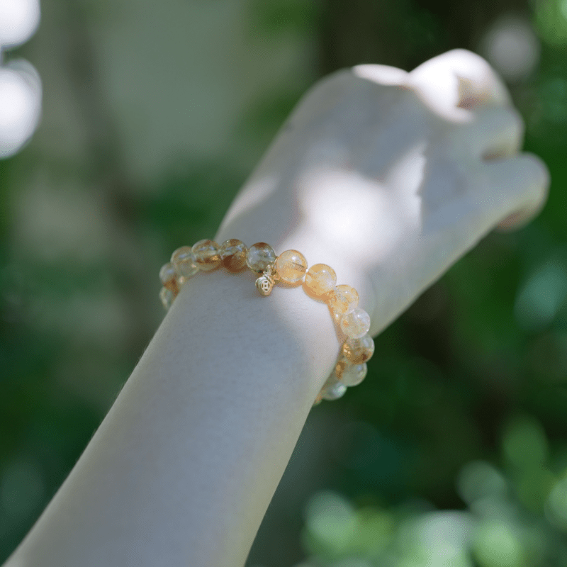 Bao Mi Boomy Natural Citrine Bracelet Silver Plated 24K Gold Career Couple Bracelet Birthday Valentine's Day Gift