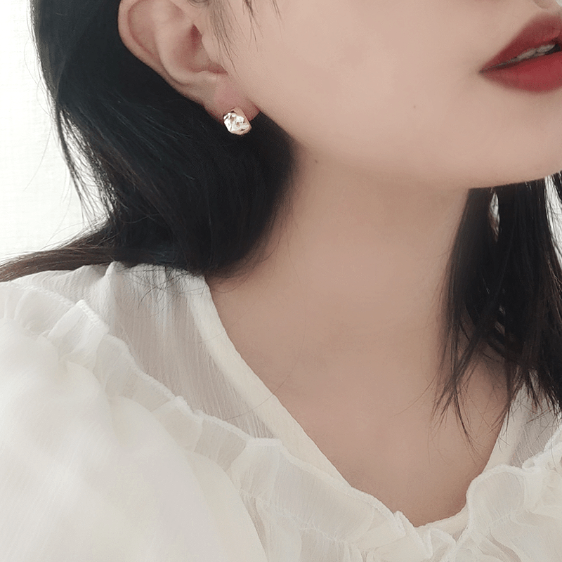 Exhibition Petite Sterling Silver Female Stud Earrings