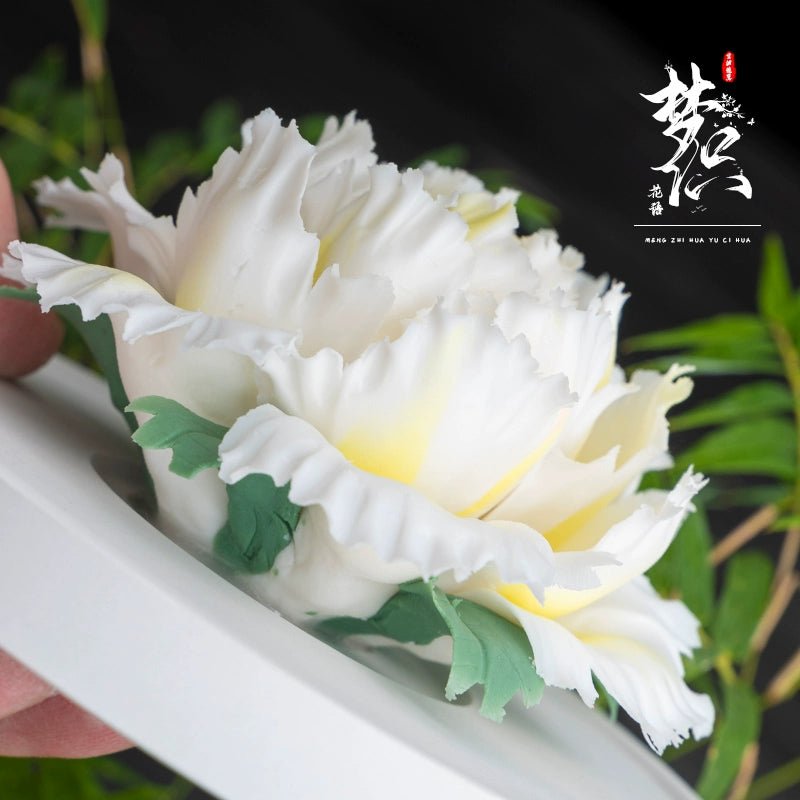 Handmade Pinch Ceramic Indoor Tea Room Decoration Zen Tea Ceremony Desktop Tea Ornaments Decoration Aromatherapy Diffuse Fragrance Porcelain Flower