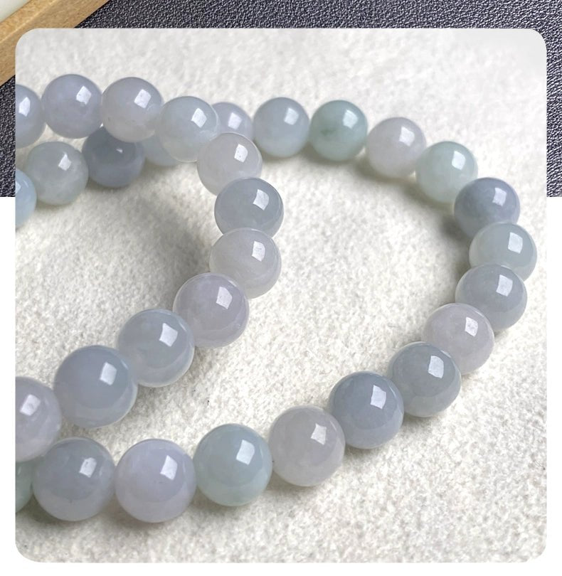 Yongshengyuan Myanmar Natural Jade a Goods Bracelet Beads String Single Circle Women Christmas Birthday Gift with Certificate