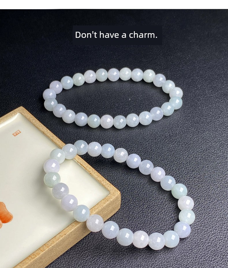 Yongshengyuan Myanmar Natural Jade a Goods Bracelet Beads String Single Circle Women Christmas Birthday Gift with Certificate