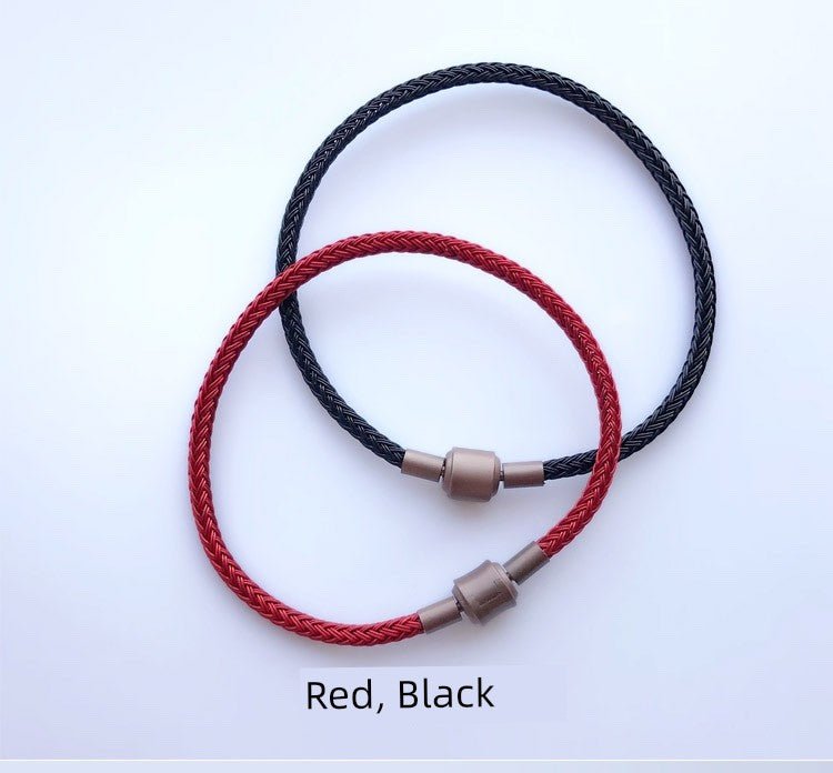 Zhou Jia's Same Style Steel Wire Red Rope Bracelet Wearable Lucky Beads Safe Couple 3mm Woven Bracelet Waterproof