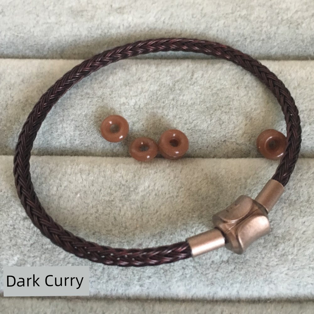 Zhou Jia's Same Style Steel Wire Red Rope Bracelet Wearable Lucky Beads Safe Couple 3mm Woven Bracelet Waterproof