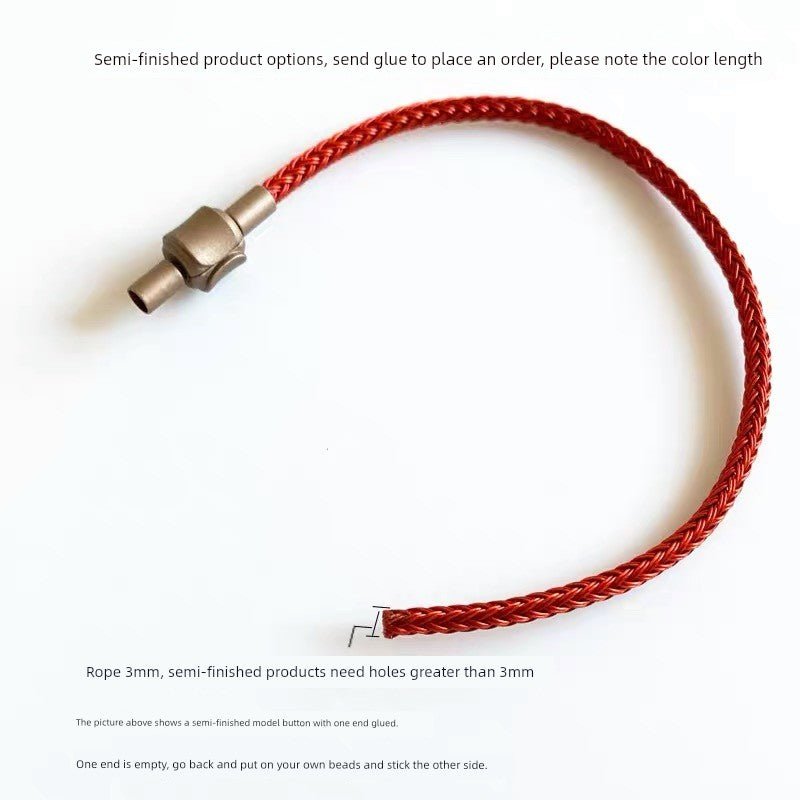 Zhou Jia's Same Style Steel Wire Red Rope Bracelet Wearable Lucky Beads Safe Couple 3mm Woven Bracelet Waterproof