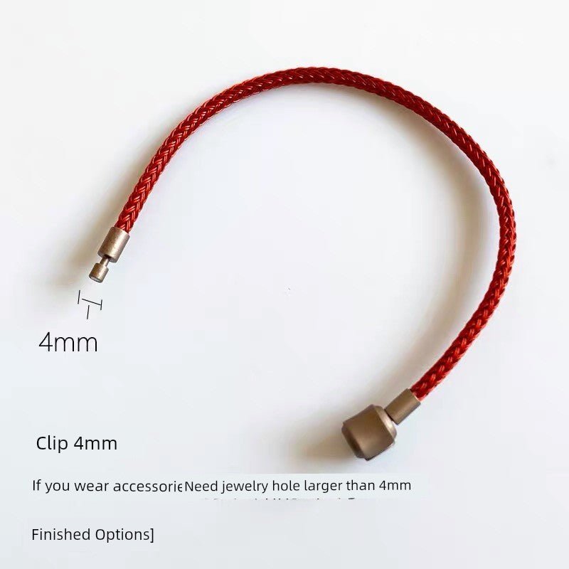Zhou Jia's Same Style Steel Wire Red Rope Bracelet Wearable Lucky Beads Safe Couple 3mm Woven Bracelet Waterproof