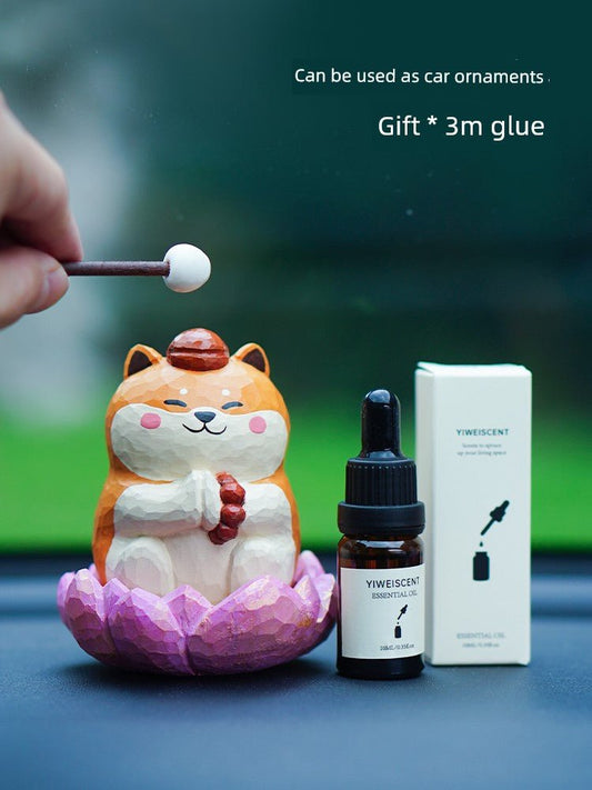 Aromatherapy Decoration Good Luck Lotus Buddha Series Chinese Block Shiba Inu Black Cat Fancy Cute Girl Girlfriends Birthday Gift
